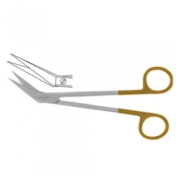 TC Locklin Gum Scissor Angled - One Toothed Cutting Edge Stainless Steel, 16 cm - 6 1/4"